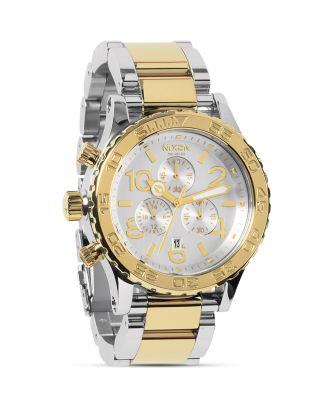 Nixon The 42-20 Chrono Two Tone Watch, 42mm | Bloomingdale