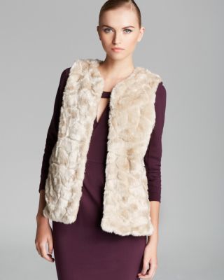 french connection fur vest