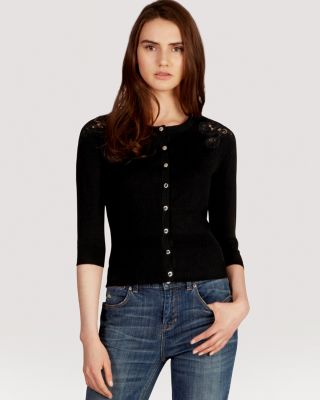 Karen millen lace panel cardigan sale