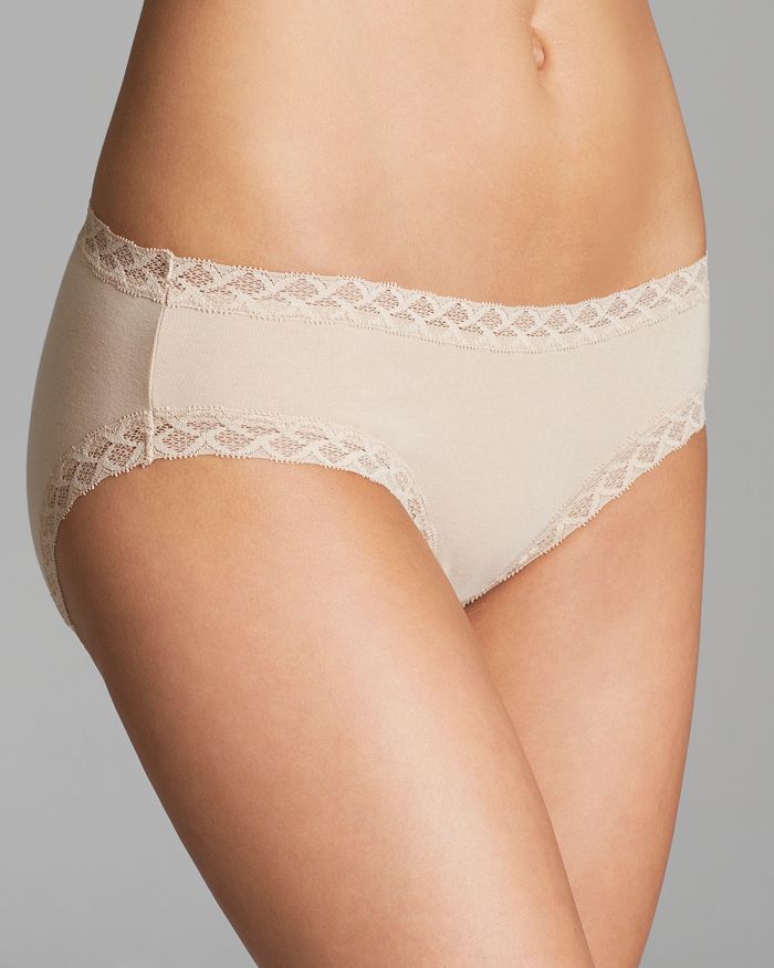 Bliss Lace-Trim Cotton Brief Underwear 156058