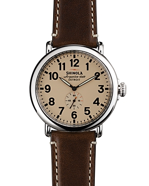 Shinola The Runwell Dark Coffee & Cream Dial Watch, 47mm