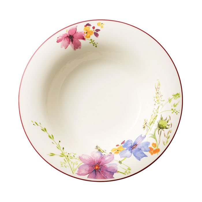 Villeroy & Boch Mariefleur Basic Oblong Rim Soup Bowl In Multi