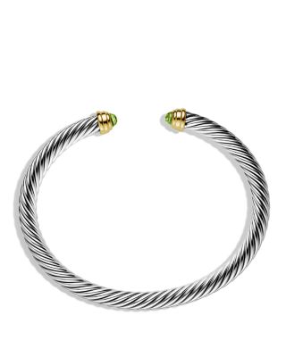 Cable Classics&reg; Bracelet with Peridot and 14K Gold, 5mm