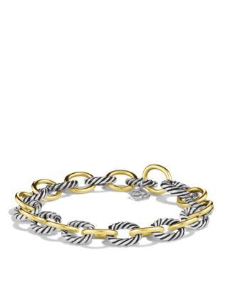 David Yurman Oval Link Bracelet with Gold, 8