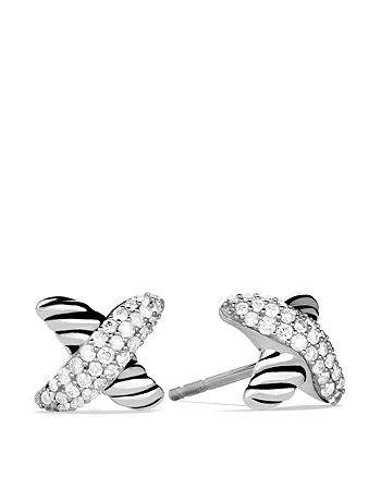 David Yurman X Earrings with Diamonds | Bloomingdale's