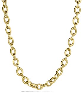 David Yurman - Large Oval Link Necklace in Gold