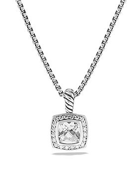 David Yurman - Petite Albion Pendant with Colored Gemstone & Diamonds on Chain