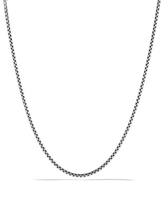 David Yurman Small Box Chain Necklace with an Accent of 14K Gold 2.7mm, 20