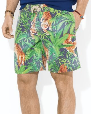 tiger print swim trunks