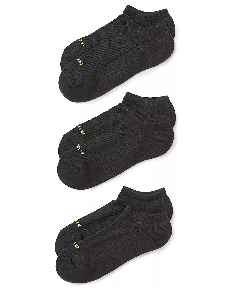Hue Air Cushion No-Show Socks, Set of 3