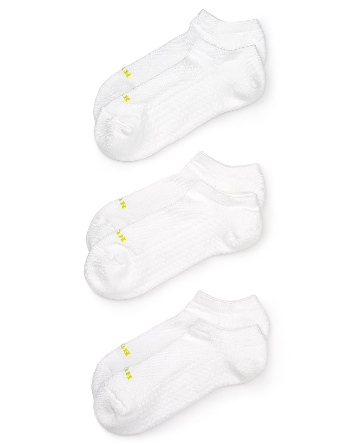 Hue Air Cushion No-Show Socks, Set of 3