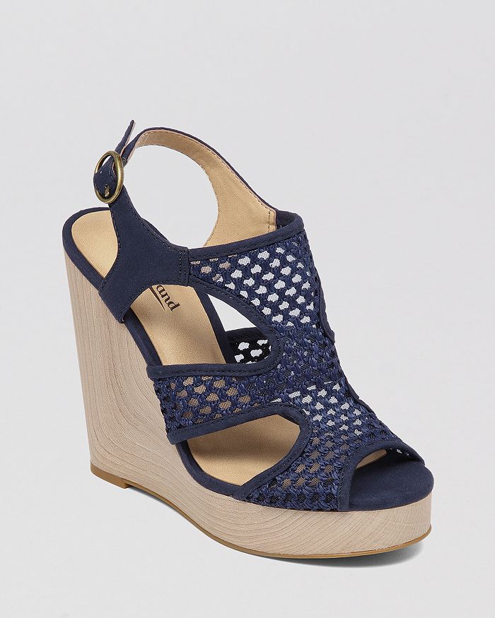 Lucky Brand Open Toe Platform Wedge Espadrille Sandals - Remy