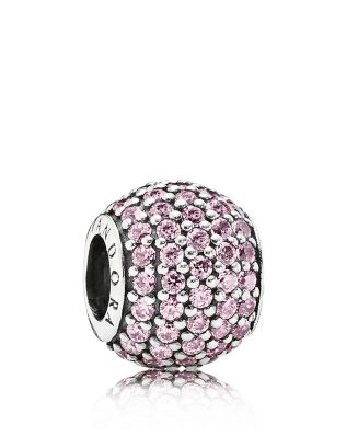 Pandora Charm - Sterling Silver & Pink Cubic Zirconia Pave Lights ...