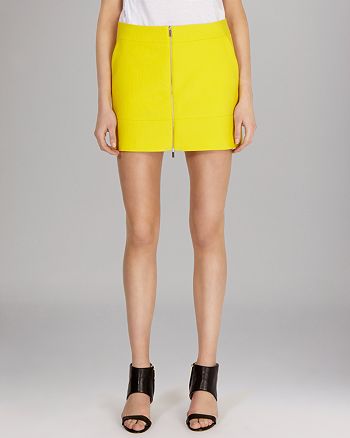 KAREN MILLEN - Skirt - Texture Zip Front Mini