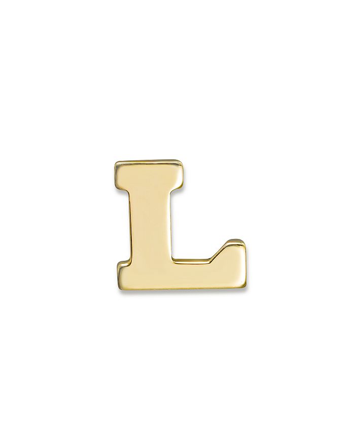Zoë Chicco 14k Yellow Gold Single Initial Stud Earring In L