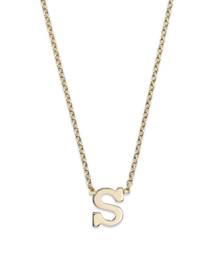 Zoë Chicco 14k Yellow Gold Initial Necklace, 16 In S