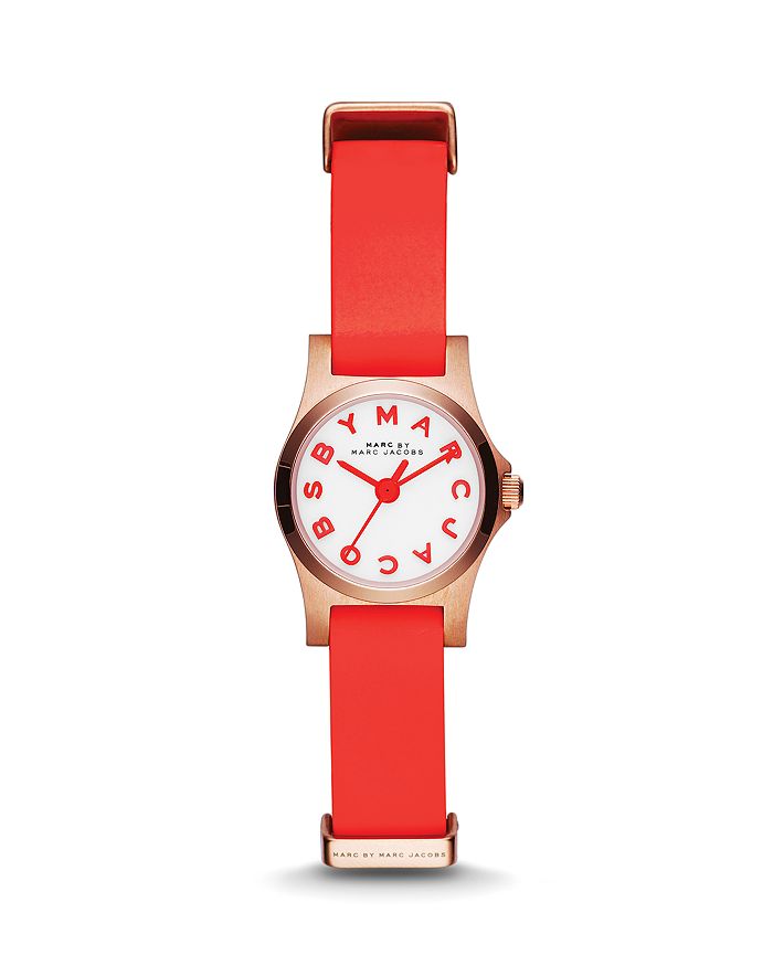 MARC JACOBS MARC BY Henry Dinky Leather Strap Watch, 21mm | Bloomingdale's