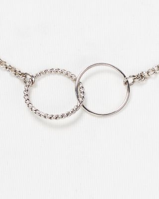 Sterling Silver Interlocking Pendant Necklace, 18" 