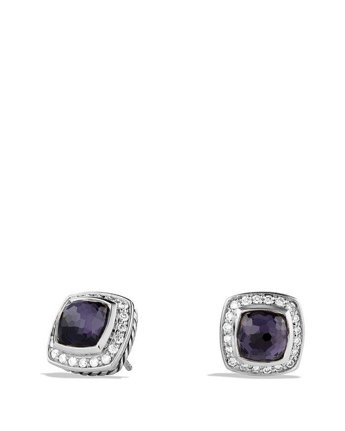 David Yurman Petite Albion Earrings with Black Orchid Diamonds