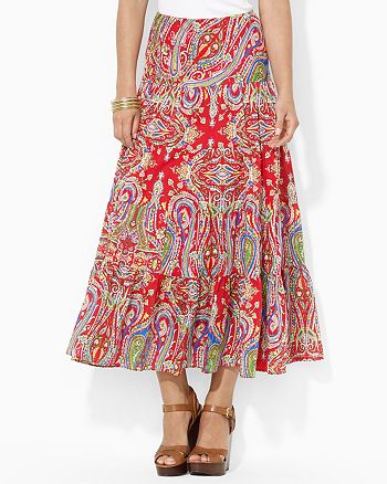Ralph Lauren Paisley Print Full Skirt | Bloomingdale's