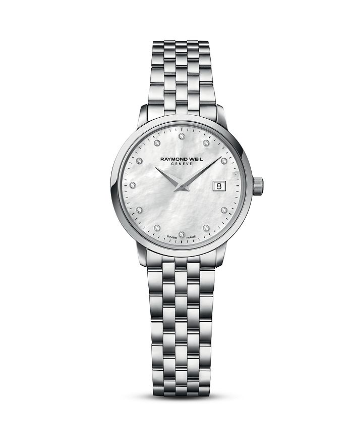 RAYMOND WEIL TOCCATA STAINLESS STEEL WATCH WITH DIAMONDS, 29MM,5988-ST-97081