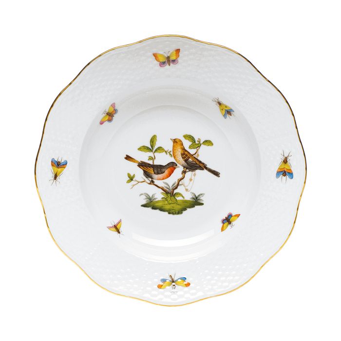 Shop Herend Rothschild Bird Rimmed Soup Bowl, Motif #9 In Multi-color