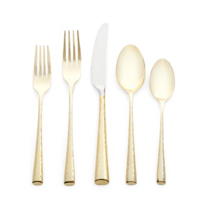 Marchesa by Lenox Imperial Caviar Gold Flatware Bloomingdale's