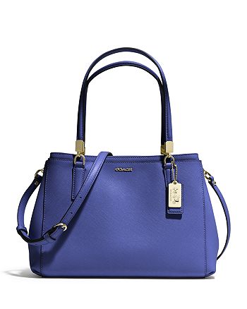 COACH Madison Small Christie Carryall Satchel in Saffiano Leather ...