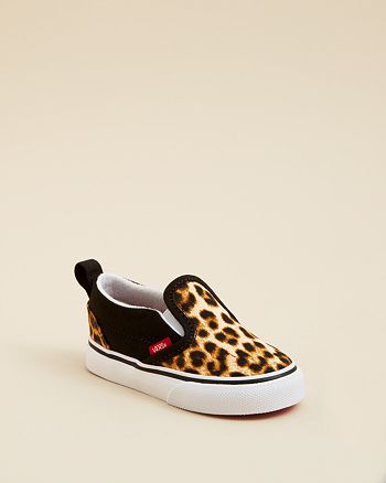 Vans Girls' Leopard On Sneakers - Walker, Toddler | Bloomingdale's