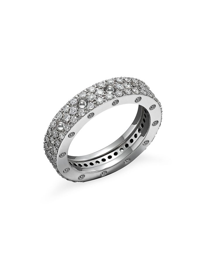 Roberto Coin 18k White Gold Pois Moi Diamond Pave Ring