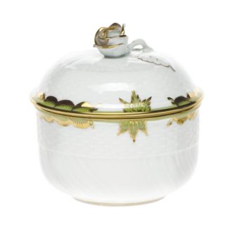 Green Herend Princess Victoria Green Covered Sugar Bowl | Bloomingdale's Home