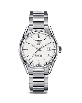 TAG Heuer - Carrera Calibre 5 Automatic Men's Silver Steel Watch, 39mm