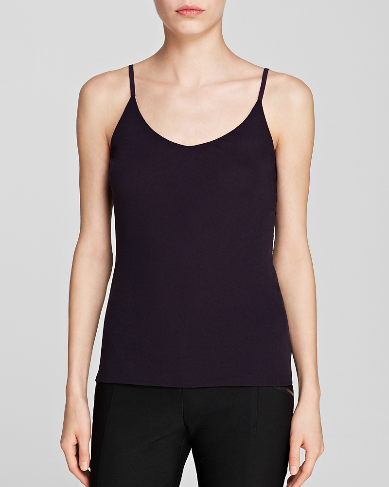 Lafayette 148 Mesh Jersey Camisole In Black