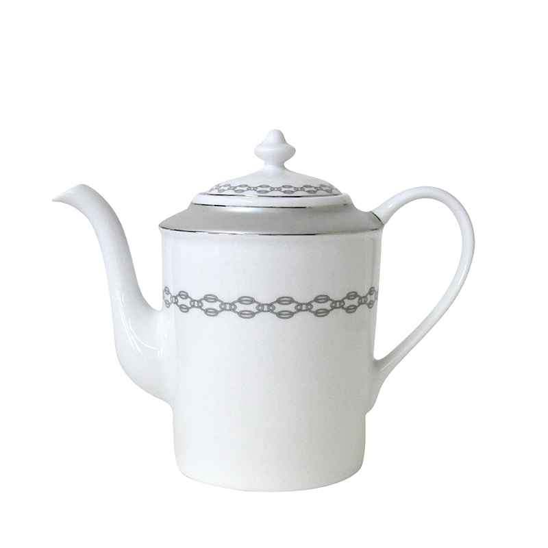 Bernardaud Loft Coffee Pot In Gray And White