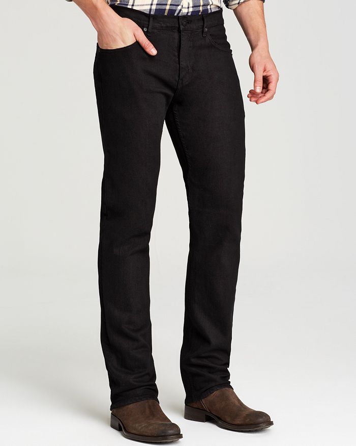 PAIGE Jeans - Federal Slim Fit in Black Overdye | Bloomingdale's