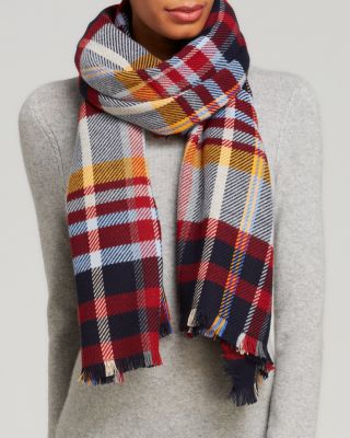 AQUA - Oversized Plaid Scarf - 100% Exclusive