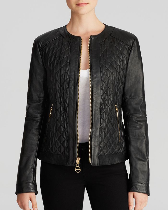 Laundry by Shelli Segal Jacket Quilted Leather Bloomingdale's