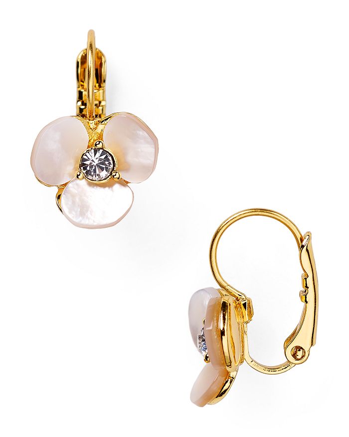 Shop Kate Spade New York Disco Pansy Leverback Earrings In Gold