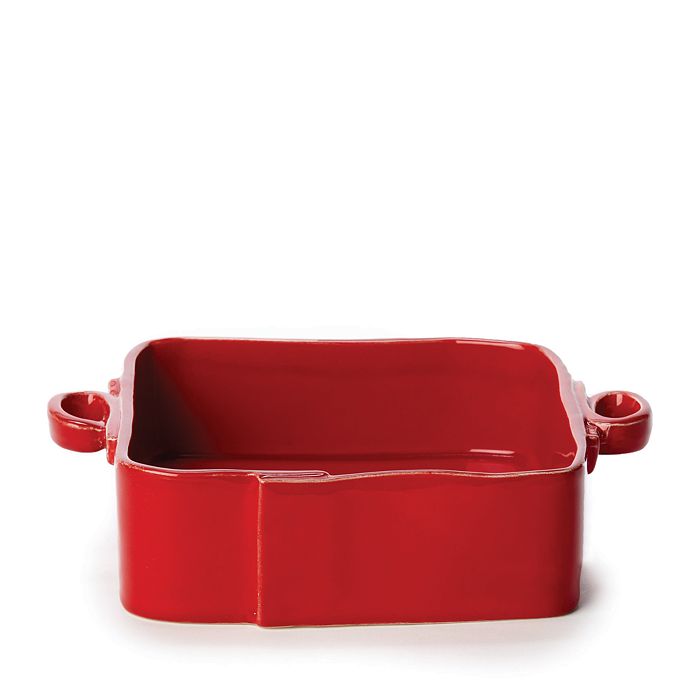 Vietri Lastra Stoneware Square Baker In Red