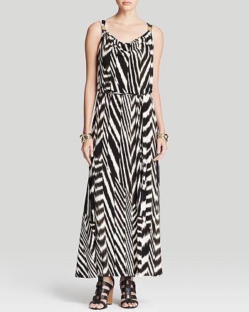 zebra calvin klein maxi dress