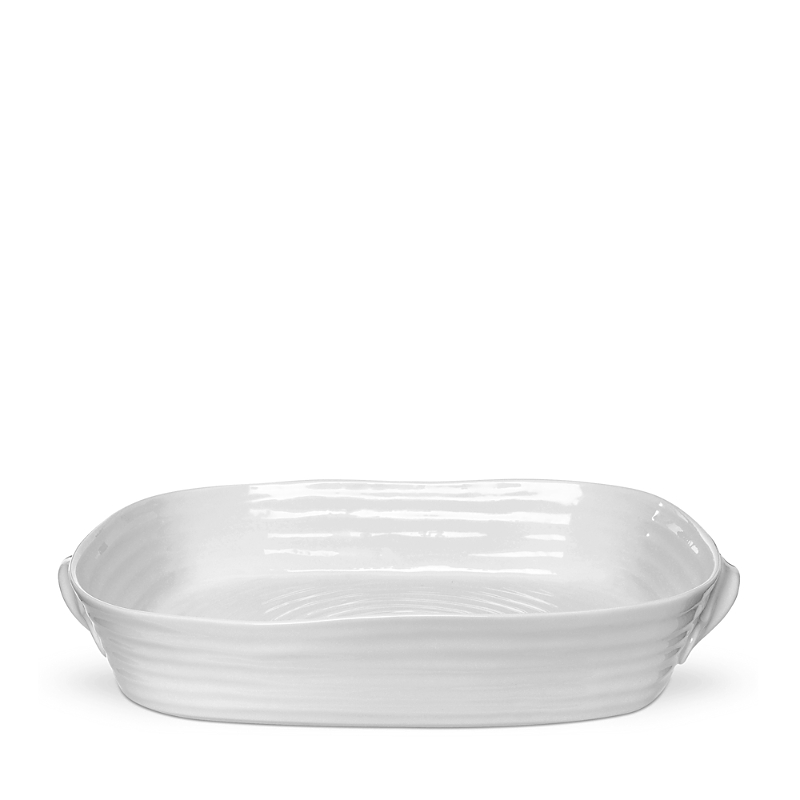 Portmeirion Sophie Conran White Large Handled Rectangular Roasting Dish In White
