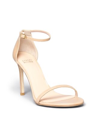Stuart Weitzman Women's Nudistsong Patent Leather High Heel Sandals | Bloomingdale's