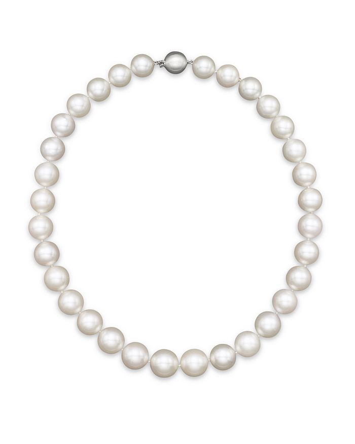 BLOOMINGDALE'S WHITE SOUTH SEA CULTURED PEARL NECKLACE IN 14K WHITE GOLD, 18,SR15WD