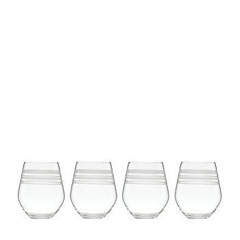 kate spade new york Library Stripe Stemless White Wine Glass, Set of 4 |  Bloomingdale's