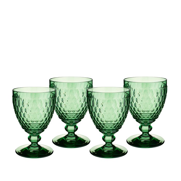 Villeroy & Boch Boston Claret Glass, Green, Set Of 4 In Green