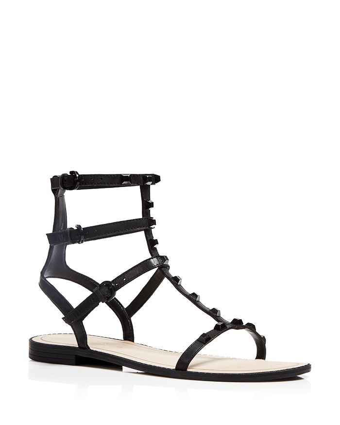 Rebecca Minkoff Georgina Studded Flat Gladiator Sandals | Bloomingdale's