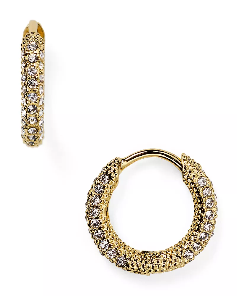 Nadri Pave Huggie Hoop Earrings
