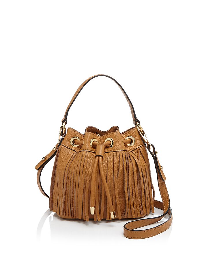MILLY Essex Fringe Drawstring Small Leather Crossbody Bloomingdale s