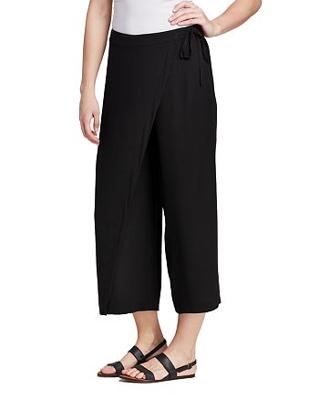 Eileen Fisher Silk Cropped Wrap Pants Bloomingdale S
