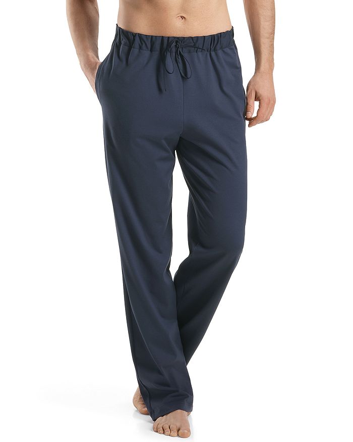 Shop Hanro Night And Day Knit Slim Fit Lounge Pants In Black Iris